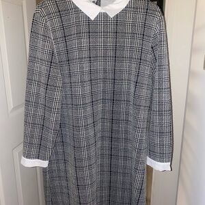 Primark Black and White Textured Dress